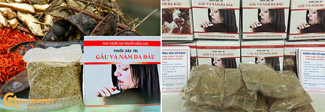 thuốc đặc trị nấm gầu da đầu hồng sơn
